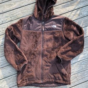 Juniors Fuzzy North Face Jacket with Hood